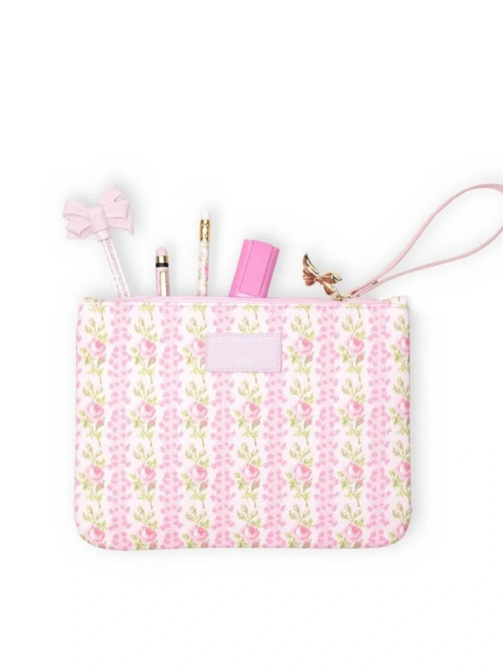 LoveShackFancy x Target - Yoobi Blooming Flat Zip Pencil Case with Strawberry